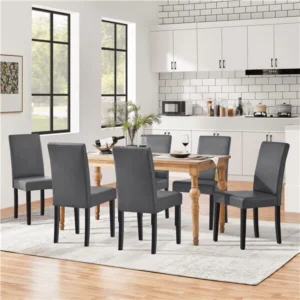 Dining Chairs Set of 6 Faux Leather