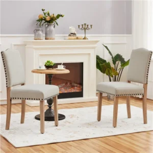 Dining Room Chair Fabric Parsons Chairs with Nailhead Trim