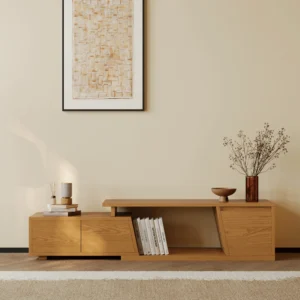 Fero Natural Extendable TV Stand with 3 Drawers(41"-71")