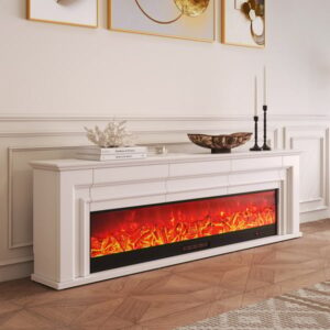 78.7" Electric Fireplace TV Stand with Remote Control