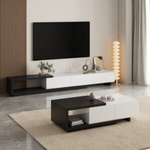 Quoint Extendable TV Stand & Coffee Table Set