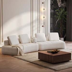 170" 6-Seat Deep Sectional with Adjustable Backrest