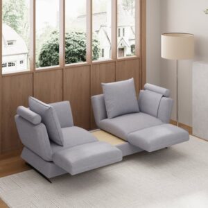 84" Linen Convertible 2-Seater Sleeper Sofa