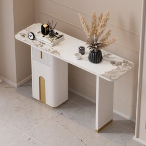 Artus 48" Modern Sintered Stone Console Table with Storage Entryway Table
