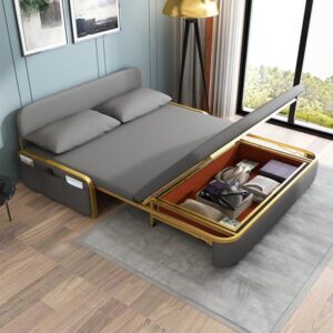 71" Queen 2-Seater Leath-aire Sleeper Sofa